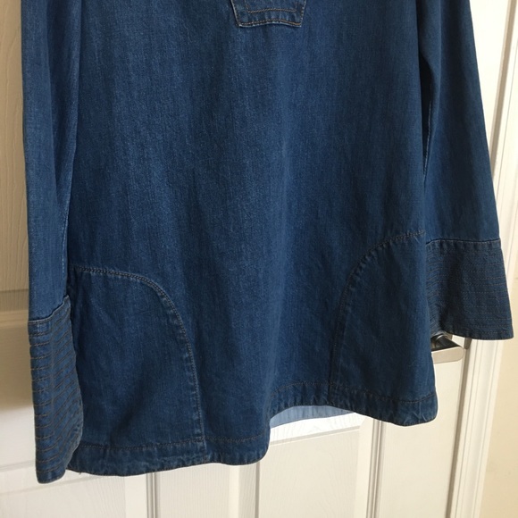 Free People Dreaming of Denim Tunic top size Small - Picture 4 of 8